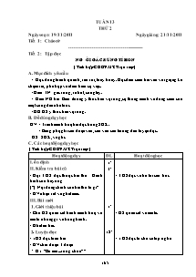 Giáo án Lớp 5 - Tuần 13 - Năm học 2011- 2012