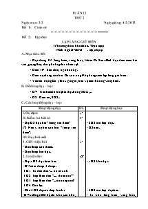 Giáo án lớp 5 - Tuần 22 - Năm học 2013 - 2014