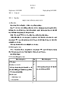 Giáo án Lớp 5 - Tuần 5 - Năm học 2011 - 2012