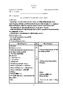 Giáo án Lớp 5 - Tuần 6 - Năm học 2011 - 2012