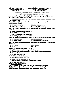 Đề kiểm tra môn Giáo dục công dân Lớp 9 - Học kì II - Năm học 2006-2007 - Trường THCS Bàn Long