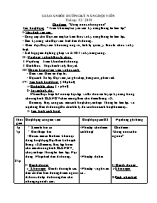 Giáo án bồi dưỡng kĩ năng đội viên - Năm học 2011-2012