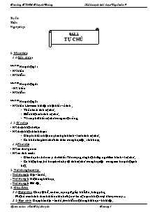 Giáo án Giáo dục công dân Lớp 9 - Bài 2: Tự chủ - Mai Thị Luyến