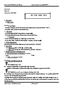 Giáo án Giáo dục công dân Lớp 9 - Tiết 16: Ôn tập học kì I - Năm học 2013-2014 - Mai Thị Luyến