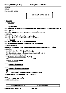 Giáo án Giáo dục công dân Lớp 9 - Tiết 33: Ôn tập học kì II - Năm học 2013-2014 - Mai Thị Luyến