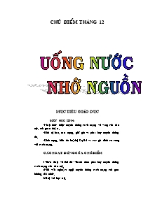 Giáo án Hoạt động ngoài giờ lên lớp Khối 9 - Chủ điểm tháng 12,1,2 - Năm học 2007-2008