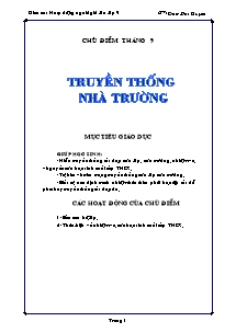 Giáo án Hoạt động ngoài giờ lên lớp Khối 9 - Chương trình cả năm - Năm học 2008-2009 - Đàm Mai Duyên