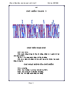 Giáo án Hoạt động ngoài giờ lên lớp Khối 9 - Chương trình cả năm - Năm học 2007-2008 (bản đủ)