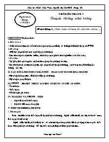 Giáo án Hoạt động ngoài giờ lên lớp Khối 9 - Chương trình cả năm - Năm học 2013-2014 - Nguyễn Thị Gái