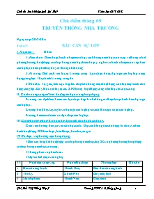 Giáo án Hoạt động ngoài giờ lên lớp Khối 9 - Chương trình cả năm - Năm học 2011-2012 - Bùi Thị Hồng Hạnh