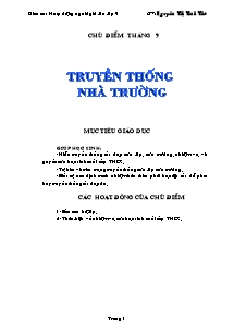 Giáo án Hoạt động ngoài giờ lên lớp Khối 9 - Chương trình cả năm - Năm học 2008-2009 - Nguyễn Thị Tình Thơ