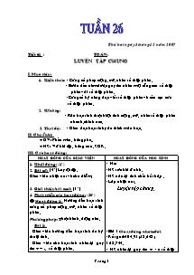 Giáo án Lớp 5 - Tuần 26 - Năm học 2007-2008