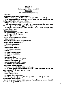 Giáo án Lớp 5 - Tuần 3 - Năm học 2010-2011