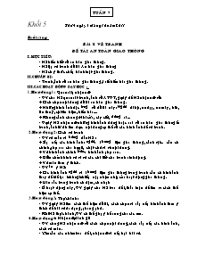 Giáo án Lớp 5 - Tuần 7 - Vẽ tranh Đề tài an toàn giao thông - Năm học 2011-2012