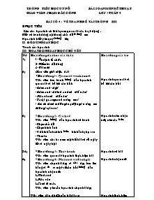 Giáo án Mĩ thuật Lớp 3 - Phạm Đắc Cường - Trường TH Uy Nỗ