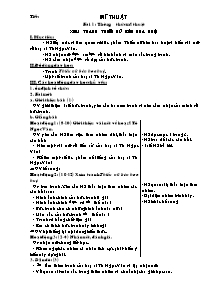 Giáo án Mĩ thuật Lớp 5 (Bản đầy đủ nhất)