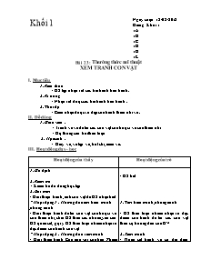 Giáo án Mĩ thuật Tiểu học - Năm học 2012-2013