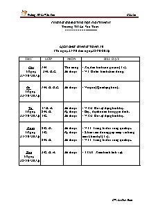 Giáo án Mĩ thuật Tiểu học - Tuần 10 - Trường TH Lê Văn Tám - Năm học 2013-2014 - Lê Huy Thân