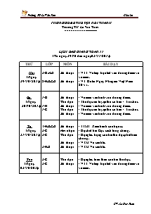 Giáo án Mĩ thuật Tiểu học - Tuần 11- Trường TH Lê Văn Tám - Năm học 2013-2014 - Lê Huy Tuấn