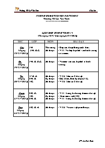 Giáo án Mĩ thuật Tiểu học - Tuần 14- Trường TH Lê Văn Tám - Năm học 2013-2014 - Lê Huy Tuấn