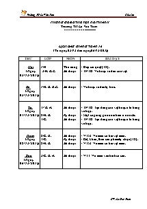 Giáo án Mĩ thuật Tiểu học - Tuần 16 - Trường TH Lê Văn Tám - Năm học 2013-2014 - Lê Huy Tuấn