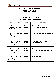 Giáo án Mĩ thuật Tiểu học - Tuần 18 - Trường TH Lê Văn Tám - Năm học 2013-2014 - Lê Huy Tuấn