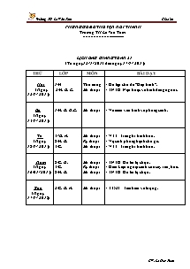 Giáo án Mĩ thuật Tiểu học - Tuần 21 - Trường TH Lê Văn Tám - Năm học 2013-2014 - Lê Huy Tuấn