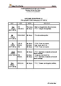 Giáo án Mĩ thuật Tiểu học - Tuần 22 - Trường TH Lê Văn Tám - Năm học 2013-2014 - Lê Huy Tuấn