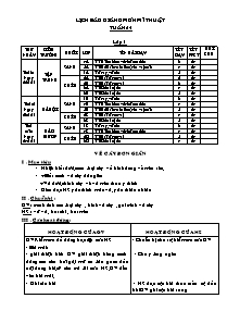 Giáo án Mĩ thuật Tiểu học - Tuần 24 - Năm học 2011-2012