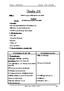 Giáo án Mĩ thuật Tiểu học - Tuần 29 - Trường TH An Lộc - Năm học 2010-2011 - Trương Thị Hoàn