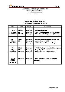 Giáo án Mĩ thuật Tiểu học - Tuần 33 - Trường TH Lê Văn Tám - Năm học 2012-2013- Lê Huy Thân