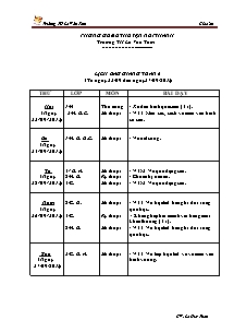 Giáo án Mĩ thuật Tiểu học - Tuần 6 - Trường TH Lê Văn Tám - Năm học 2013-2014- Lê Huy Tuấn