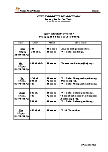 Giáo án Mĩ thuật Tiểu học - Tuần 7 - Trường TH Lê Văn Tám - Năm học 2013-2014- Lê Huy Tuấn