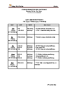 Giáo án Mĩ thuật Tiểu học - Tuần 8 - Trường TH Lê Văn Tám - Năm học 2013-2014 - Lê Huy Thân