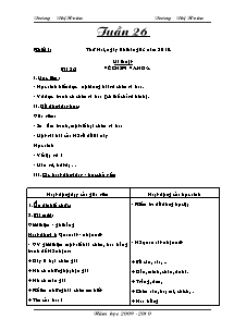 Giáo án Mĩ thuật - Tuần 26 - Năm học 2009-2010 - Trương Thị Hoàng