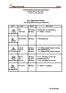 Giáo án Mĩ thuật - Tuần 4 - Trường TH Lê Văn Tám - Năm học 2013-2014 - Lê Huy Thân