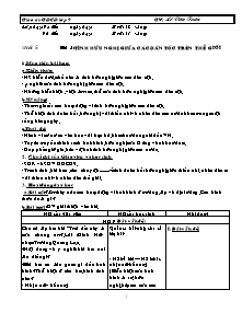 Giáo án môn Giáo dục công dân Lớp 9 - Học kì I - Lê Văn Tuấn