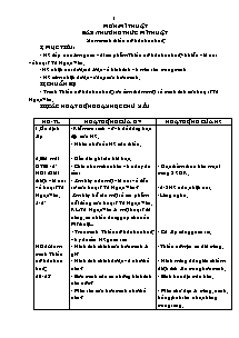 Giáo án Mỹ thuật Lớp 5 (Bản đẹp)