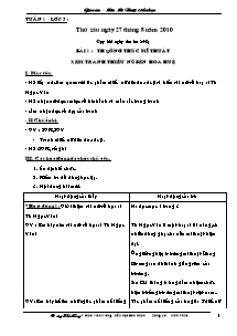 Giáo án Tiểu học - Trường TH Ngân Sơn - Ngô Hoàng Vũ - Năm học 2010-2011