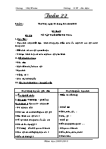 Giáo án Tiểu học - Tuần 22 - Trương Thị Hoàn - Trường TH An Lộc - Năm học 2010-2011
