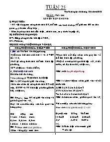 Giáo án Tiểu học - Tuần 25 - Năm học 2010-2011 (Bản đẹp)