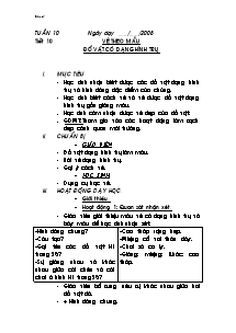 Giáo trình Mỹ thuật Lớp 5 - Tuần 10 - Tiết 10: Vẽ theo mẫu đồ vật có dạng hình trụ