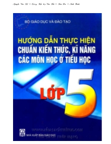 Hướng dẫn thực hiện chuẩn kết thức, kĩ năng các môn học ở Tiểu học - Trường TH Văn Hải - Nguyễn Văn Kết