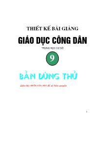 Thiết kế bài giảng Giáo dục công dân Lớp 9