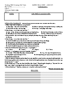 Bài kiểm tra 1 tiết môn Giáo dục công dân Lớp 9 - Năm học 2009-2010 - Trường THCS Lương Thế Vinh