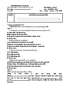 Bài kiểm tra 15 phút môn Giáo dục công dân Lớp 9 - Học kì I - Năm học 2008-2009 - Trường THCS Trần Quốc Tuấn