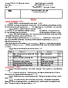 Bài kiểm tra học kì I môn Giáo dục công dân Lớp 9 - Năm học 2009-2010 - Trường PTDTNT TP Buôn Ma Thuột