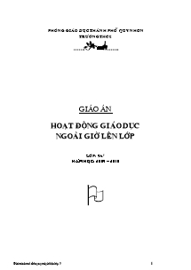 Giáo án Hoạt động ngoài giờ lên lớp Khối 9 - Chương trình cả năm - Năm học 2009-2010 - Phòng GĐ & ĐT Thành phố Quy Nhơn