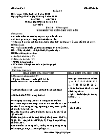 Giáo án Mĩ thuật Lớp 4 - Bài 24 - Năm học 2012-2013 (bản đầy đủ)