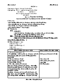 Giáo án Mĩ thuật Lớp 4 - Tuần 16 - Năm học 2011-2012 (bản đầy đủ)